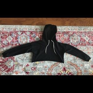 Forever 21 black cropped hoodie